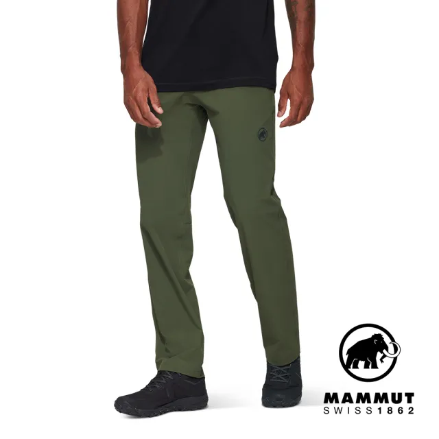 【Mammut 長毛象官方直營】Hiking V Pants Men 防曬彈性健行長褲 深沼澤綠 男款 #1022-02520