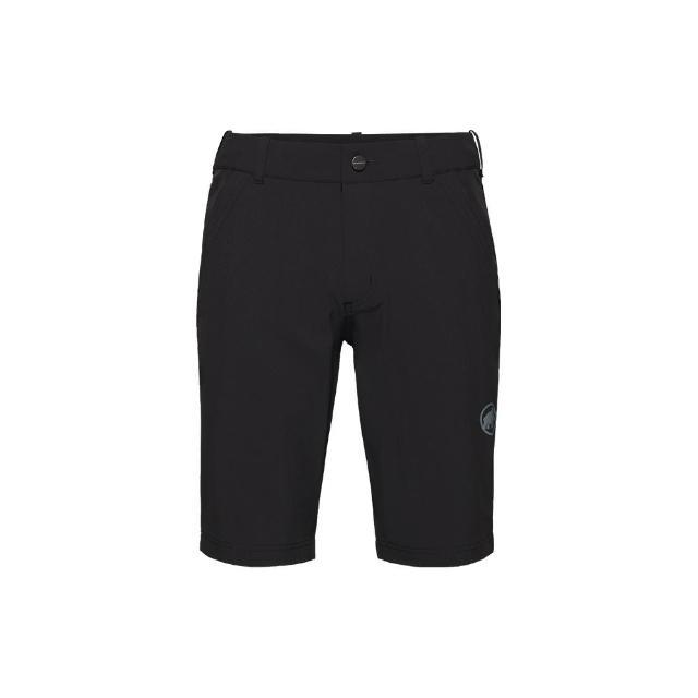 【Mammut 長毛象官方直營】Hiking V Shorts Men 防曬彈性健行短褲 黑色 男款 #1023-01150