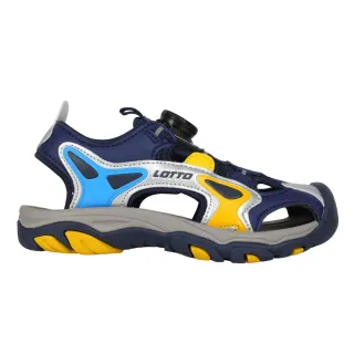 【LOTTO】19-23CM_男中大童轉扣戶外護趾涼鞋-護趾鞋 輕量 休閒(LT5AKS9456)