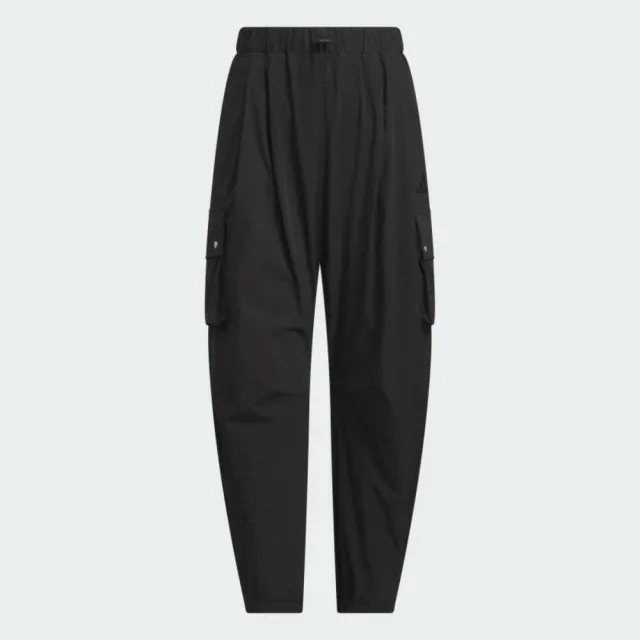 【adidas 愛迪達】Lux Ad Cargo Pt 女 長褲 運動長褲 休閒長褲 工裝 黑 亞版(JL5099)