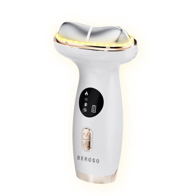 【Beroso 倍麗森】緊無痕7D光雕緊緻美容儀(溫感 緊緻拉提 精華導入 臉部美容儀 美頸 618)