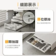 【ONE HOUSE】可延伸作業空間-美拉廚房雙層電器抽屜式 工作台-42cm(抽屜電器架/咖啡機架/雙層工作台)