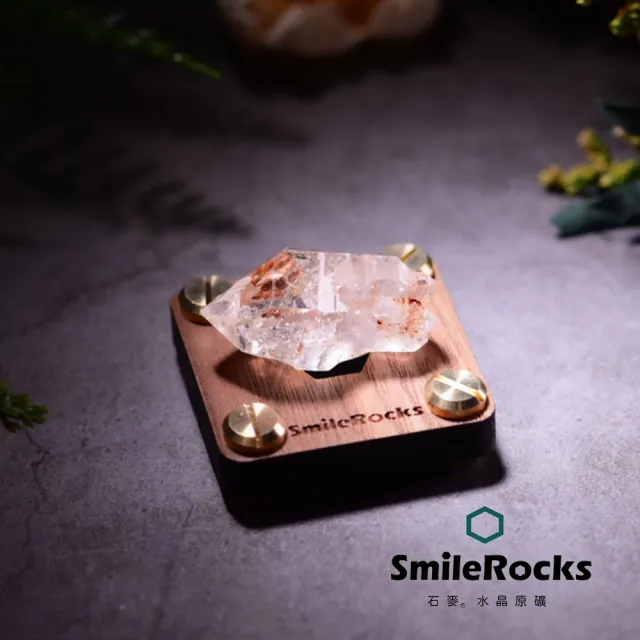 【SmileRocks 石麥】石麥水晶原礦 白水晶原礦No.623670419(SmilePad 4.5X4.5底板)
