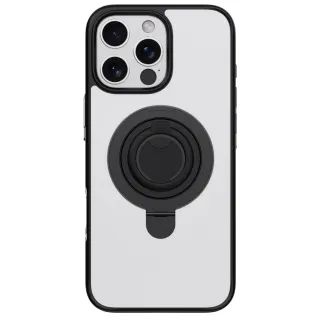 【DEVIA】iPhone 16 Pro 支架指環扣 MagSafe 保護殼-黑色(MagSafe 超強磁吸充電)