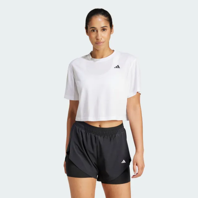 【adidas 愛迪達】TRAIN ESSENTIALS 短袖上衣 T恤 涼感女 JC9556