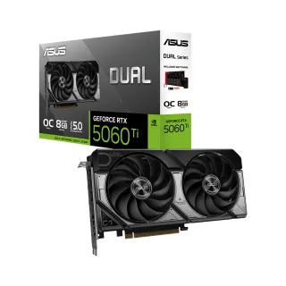 【ASUS 華碩】Dual GeForce RTX™ 5060 Ti 8GB GDDR7 超頻版 顯示卡