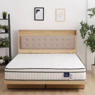 【本木】捷絲 貓抓皮靠枕插座房間三件組(雙人加大6尺 床墊+床頭+木屐底)