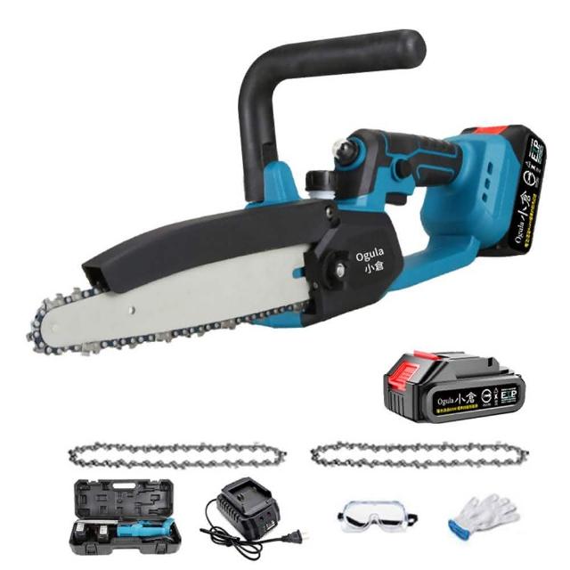 【Ogula 小倉】10寸無刷電鏈鋸 鏈鋸機 10寸無刷免安裝（五節一電）兩鏈+快充(電動鋸子/油壺鏈鋸/免安裝)