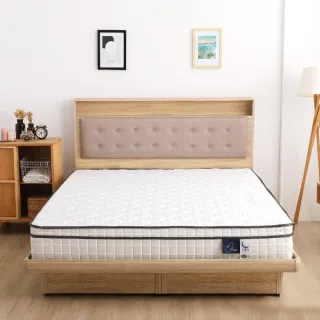 【本木】捷絲 貓抓皮靠枕插座房間三件組(雙人加大6尺 床墊+床頭+掀床)