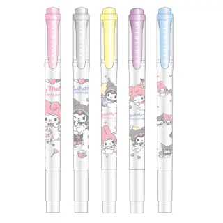 【ZEBRA 斑馬牌】MILDLINER雙頭柔性螢光筆 美樂蒂&庫洛米款 聯名限量版 5色組