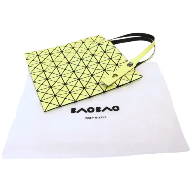 【ISSEY MIYAKE 三宅一生】BAOBAO幾何小菱格7x7手提包亮面(炫光黃)