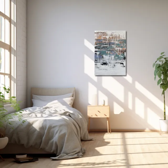 【御畫房】當代國家級展覽畫家 抽象系列手繪油畫70×100cm(DB-137)
