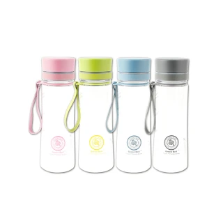 【GREEN BELL 綠貝】2入組 Tritan馬卡龍花漾水壺500ml(寬口 環保 無毒 運動 露營 直飲 SGS)