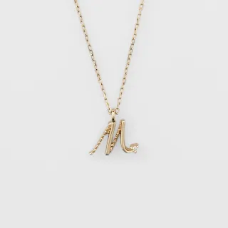 【agete】10K字母M項鍊