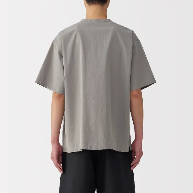 【MUJI 無印良品】男涼感無領短袖襯衫(共5色)
