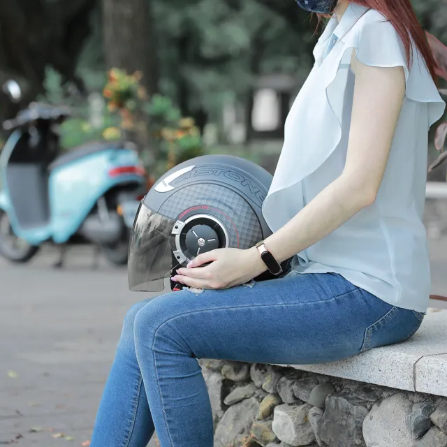 【ASTONE】官方直營-SP3+DJ11-SS16 3/4 半罩式安全帽 內藏墨片 抗刮消光(白桃/黑紫/平黑紅/黑粉)