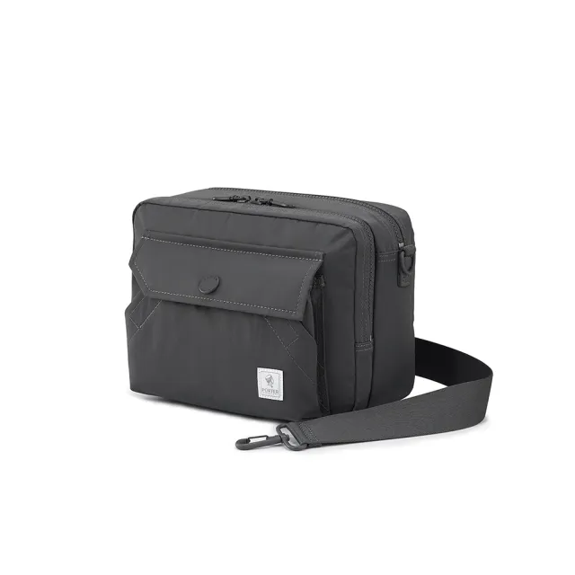 【PORTER INTERNATIONAL】精粹休閒LAPSE雙層斜背包(灰)