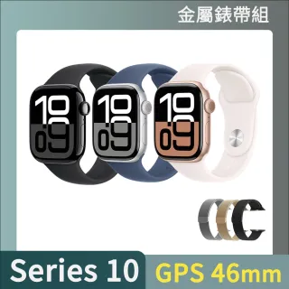 金屬錶帶組【Apple】Apple Watch S10 GPS 46mm(鋁金屬錶殼搭配運動型錶帶)