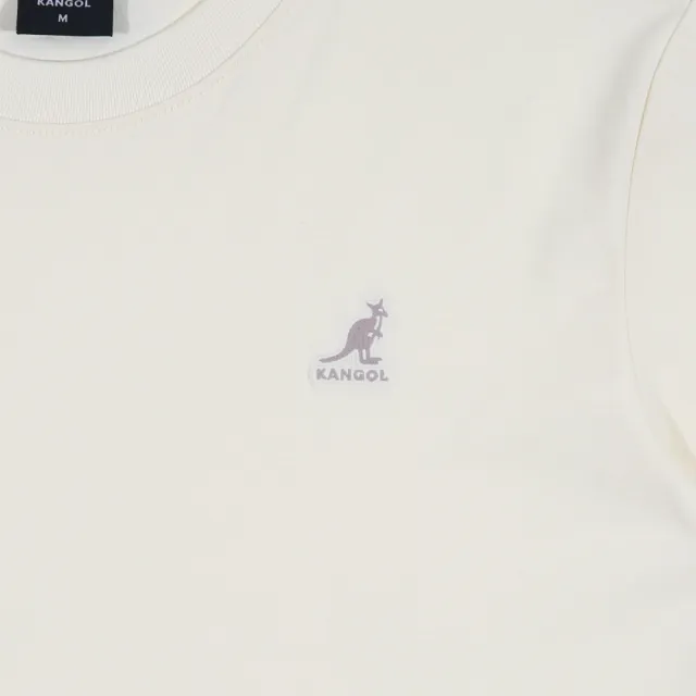 【KANGOL】短T 米白 經典 繡花LOGO 短袖 女(6522100801)