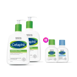 【Cetaphil 舒特膚】官方直營 長效潤膚乳 473ml*2入(臉部身體乳液/敏感肌/保濕/B3/B5/乾燥粗糙)