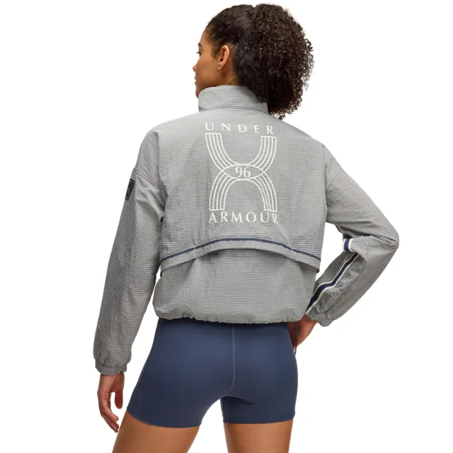 【UNDER ARMOUR】UA 女 RUN 96 Storm 防風外套_1389567-114(灰色)