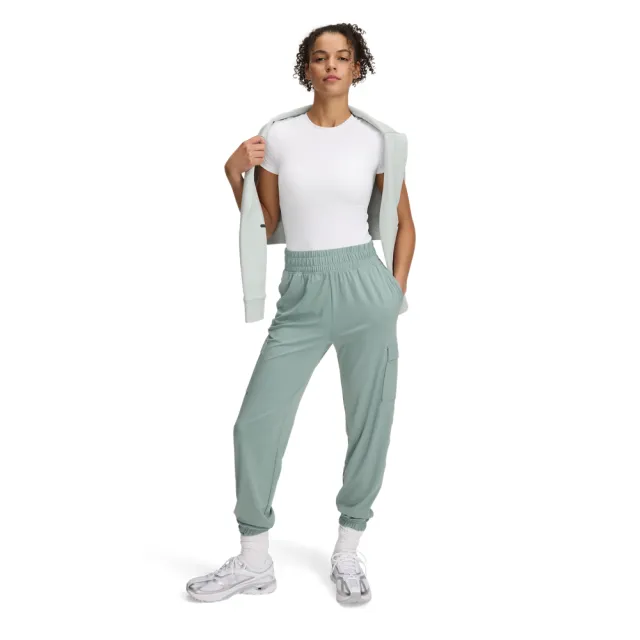 【UNDER ARMOUR】UA 女 Meridian Cargo Jogger長褲_1382524-348(灰綠色)