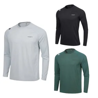 【DESCENTE】迪桑特 男士 訓練上衣 長袖T恤(綠色/灰色/黑色)