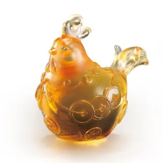 【tittot 琉園】吉多錢_十二生肖年年有錢系列  擺飾(琉璃/藝術品/贈禮/生日送禮/生肖/雞擺飾)