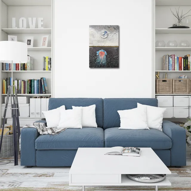 【御畫房】當代國家級展覽畫家 抽象系列手繪油畫70×100cm(DB-194)