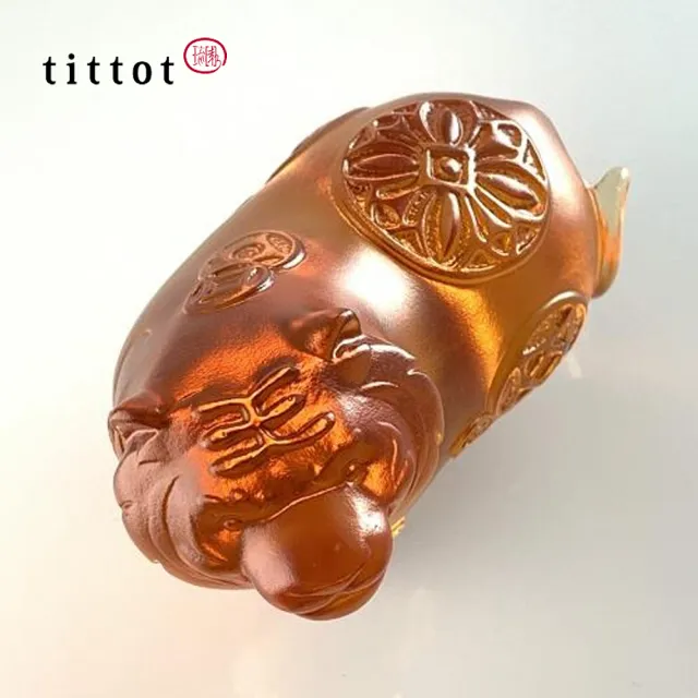 【tittot 琉園】寅大財_十二生肖年年有錢系列  擺飾(琉璃/藝術品/贈禮/生日送禮/生肖/虎擺飾)