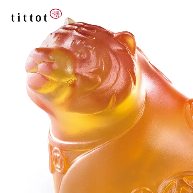 【tittot 琉園】寅大財_十二生肖年年有錢系列  擺飾(琉璃/藝術品/贈禮/生日送禮/生肖/虎擺飾)