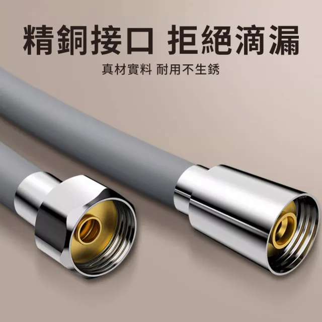 【LZQ】加厚防爆淋浴水管 增壓蓮蓬頭軟管 防黴矽膠水管 花灑軟管 淋浴水管(1.5m/2m可選)