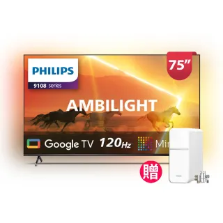 【Philips 飛利浦】75吋4K 120Hz QD Mini LED Google TV 智慧顯示器(75PML9108)