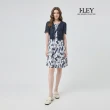 【ILEY 伊蕾】假兩件式收腰縲縈印花洋裝(深藍；M-2L；1252017481)