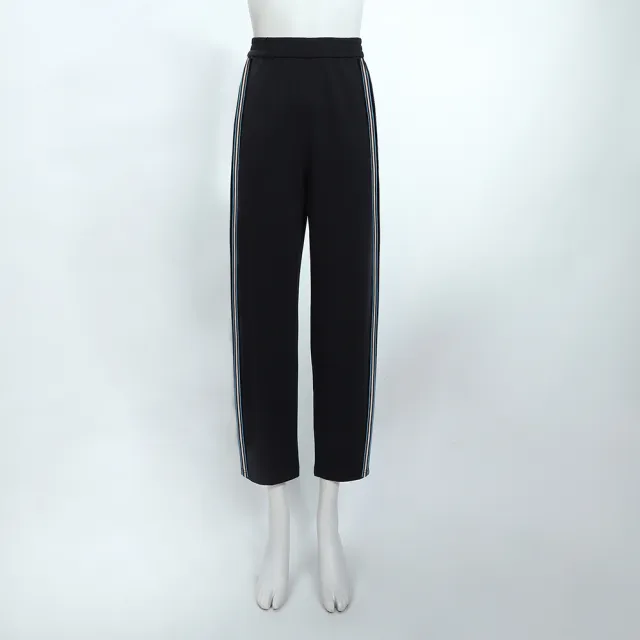 【ILEY 伊蕾】彩條拼接微縮口長褲(深藍；M-2L；1252366405)