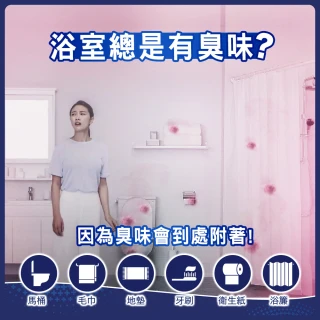 【日本風倍清】浴廁用抗菌消臭防臭劑/芳香劑 2入裝(清爽皂香/ 薄荷綠香/ 山谷微香)