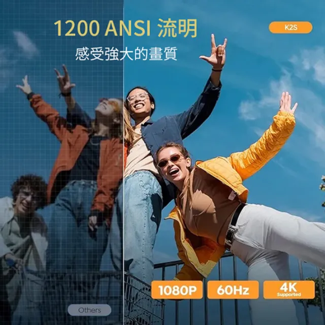【YABER】K2S影廳級投影機(1200流明 JBL喇叭 GoogleTV 側投 4K投影機 自動對焦)