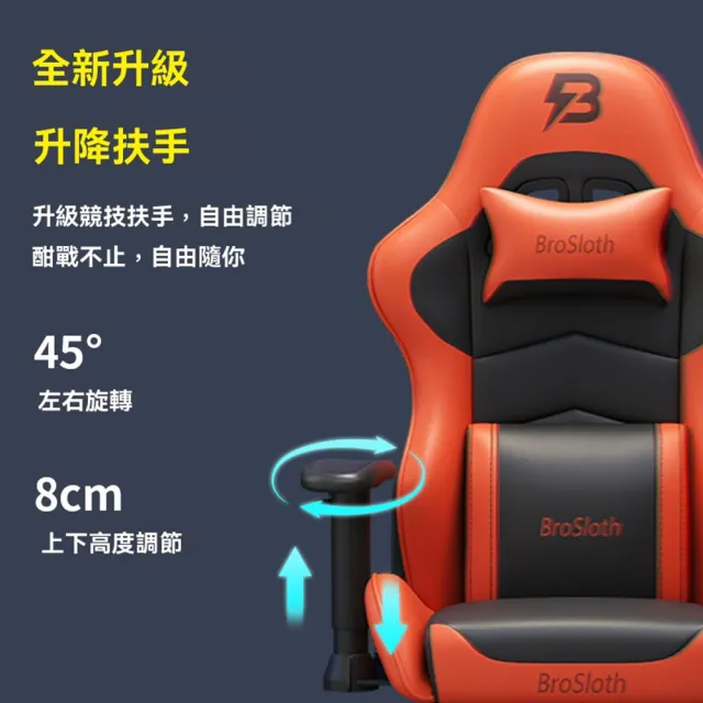 【w樹懶兄弟】四級氣桿 布藝 帶擱腳 鋁合金腳(電競椅 電腦椅 遊戲椅 人體工學椅 躺椅 辦公椅 預購15天)
