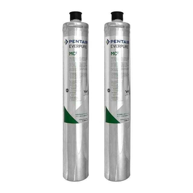 【EVERPURE 愛惠浦】美國Everpure MC2 濾芯 9000加侖 愛惠浦 銀離子抑菌濾心(原裝平輸2入組)