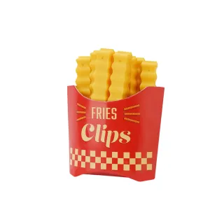 薯條造型磁吸盒封口夾 12支(密封夾 食物保鮮夾 零食夾 冰箱貼 磁鐵 密封棒 防潮 廚房)