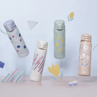 【ZOJIRUSHI 象印 買1送1】印花不鏽鋼保溫杯480ml+480ml(SM-SK48EMB+SM-SK48EMB