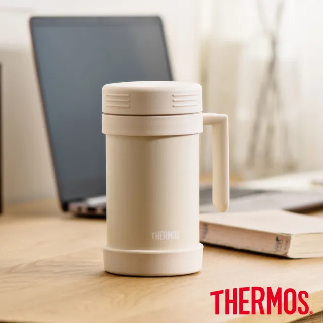 【THERMOS 膳魔師】買1送1_不鏽鋼真空保溫杯490ml(JMF-501)