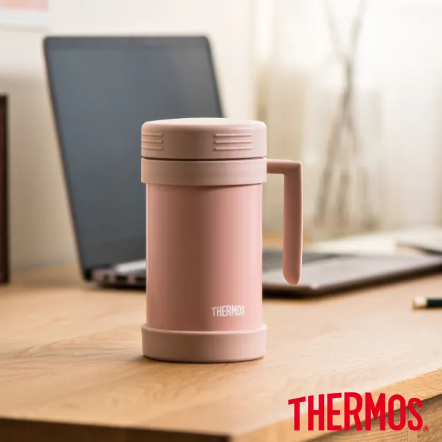 【THERMOS 膳魔師】買1送1_不鏽鋼真空保溫杯490ml(JMF-501)