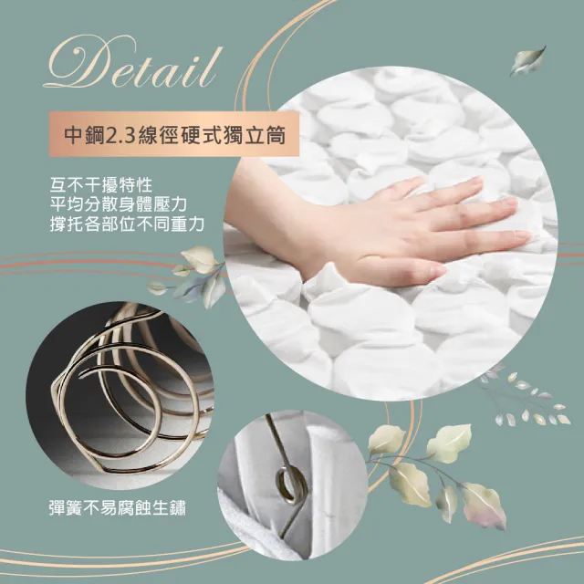 【藤原傢俬】舒柔雲朵乳膠獨立筒床墊5尺雙人(買就送床包含枕套)