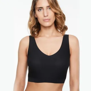 【Chantelle 仙黛爾】Soft Stretch.涼感無痕透氣V領Bralette輕運動內衣 XS-XXL 黑色.16A10_011(超強彈力)