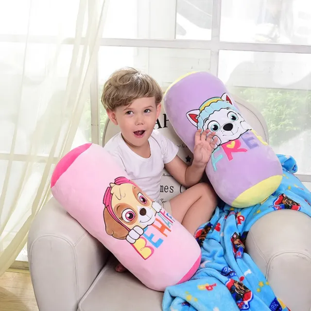 【paw patrol 汪汪隊立大功】圓圓條型兒童抱枕(共有5款汪汪隊短絨毛棉柔條型枕)