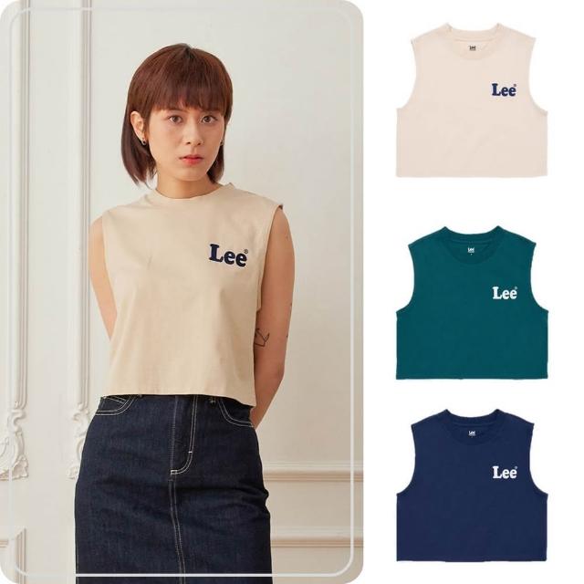 【Lee】女裝 無袖T恤 / 左胸刺繡小OGO 短版 背心 共3色 季節性版型(LB516003)