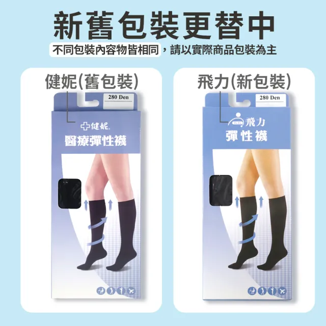 醫療彈性襪 半統襪 280丹尼(2盒組)