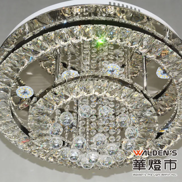 【華燈市】全智能魯塞 LED 84W水晶遙控調光色吸頂燈(附遙控器/全電壓)
