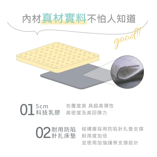 【藤原傢俬】涼感冰絲豆腐硬式獨立筒床墊單人加大3.5尺(買就送床包含枕套)